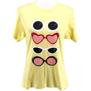 NWT Wildfox Sunnies Keke T-shirt Yellow